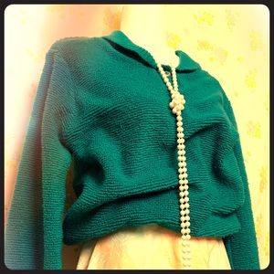 Vintage 80s Hudson’s Teal/Blue Sweater Size Medium